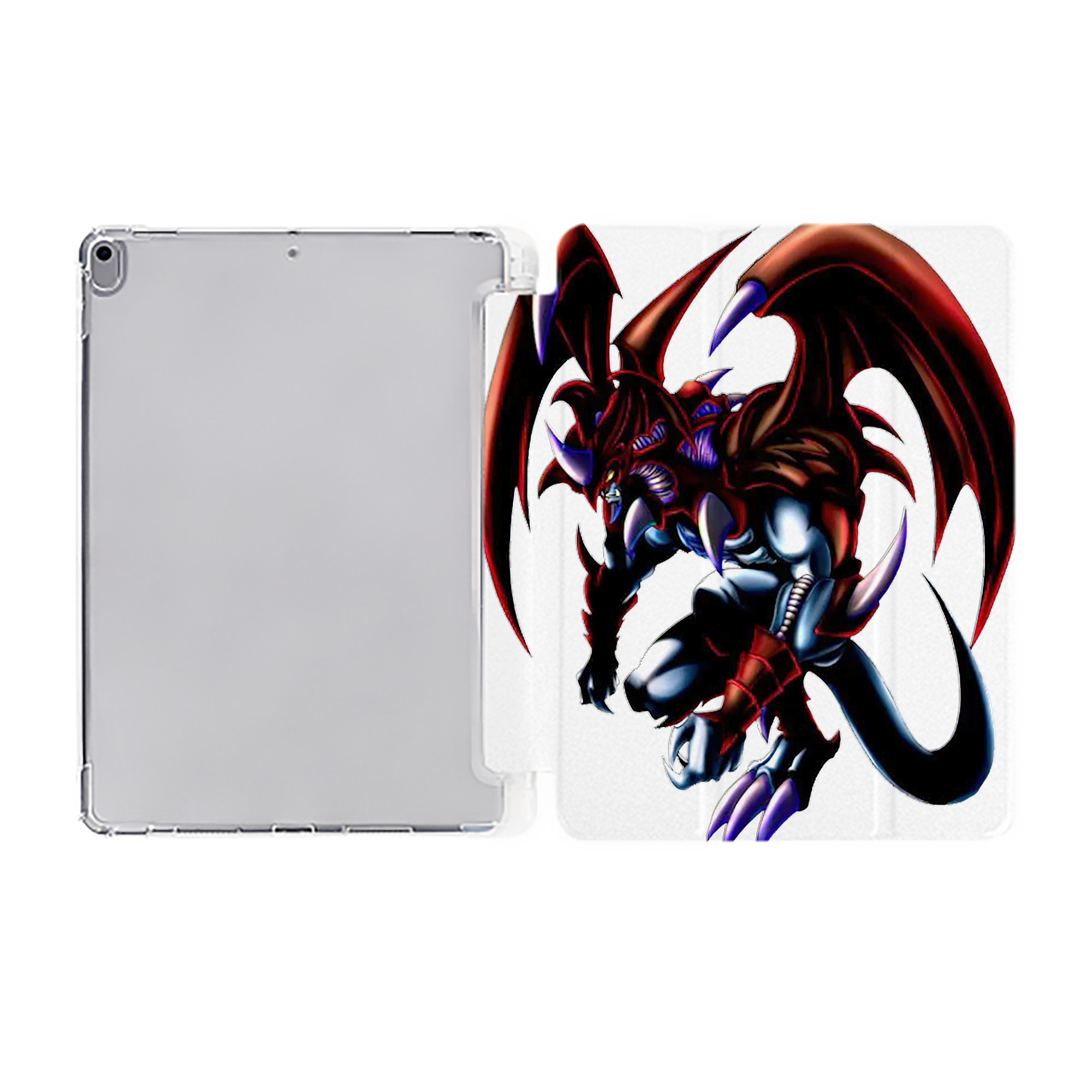 （画像用） 遊☆戯☆王 Yu-Gi-Oh! IPad ケース ペン収納付き 三つ折りスタンド PUレザー×シリコン 対応機種9.5/10.5/10.9インチ